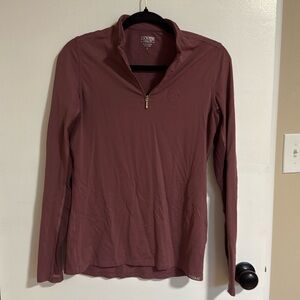 Dover Saddlery Small Mauve Long Sleeve Quarter Zip Coolblast Top